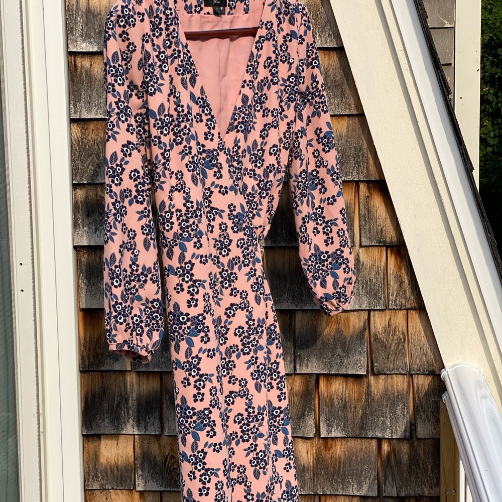 JCrew Lined Floral Wrap Dress